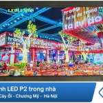 Lắp đặt màn hình LED P2 trong nhà tại Nhà hàng Cây Ổi – Chương Mỹ, Hà Nội